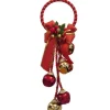 Accroche-porte avec grelots rouges et or
