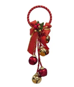 Accroche-porte avec grelots rouges et or