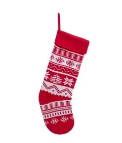 Bas de Noël 20 pouces rouge et blanc