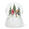 Boule à neige, skieurs alpins
