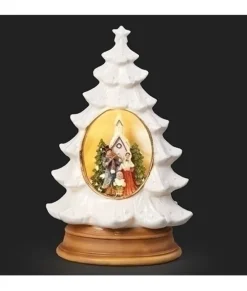 Chanteurs de Noël dans un arbre illuminé, 11 pouces