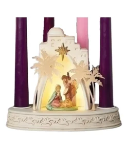 Crèche illuminée, dimensions 6"