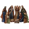 Décor de table, Scène de la Nativité, Ensemble de 9 figurines