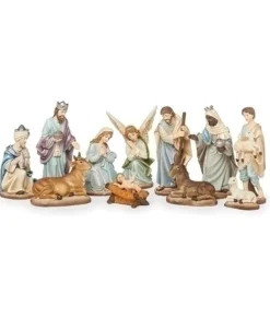 Décor de table, scène de la Nativité.