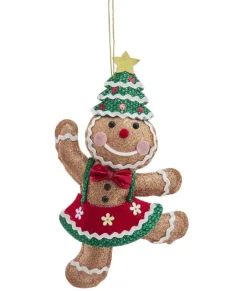 Décoration en peluche, fille en pain d'épices