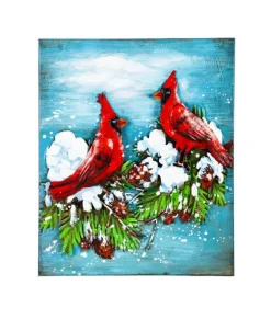Décoration murale en métal 3D Cardinal 16x20"