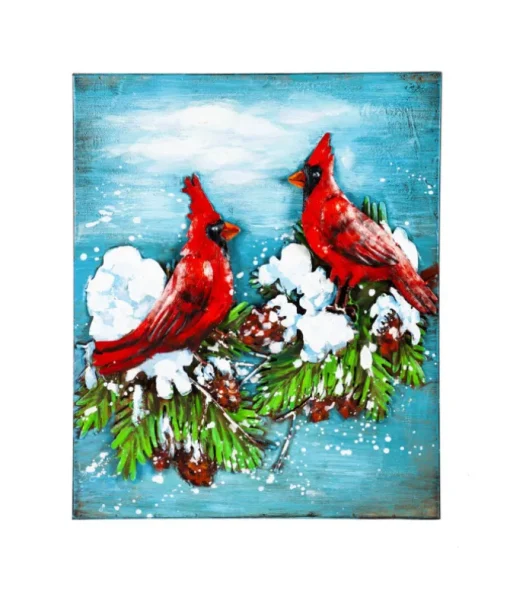 Décoration murale en métal 3D Cardinal 16x20"