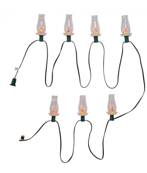 Ensemble de 7 lumières avec effet de feu