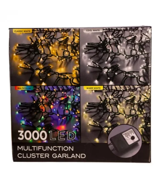 Ensemble de 3000 lumières blanc chaud