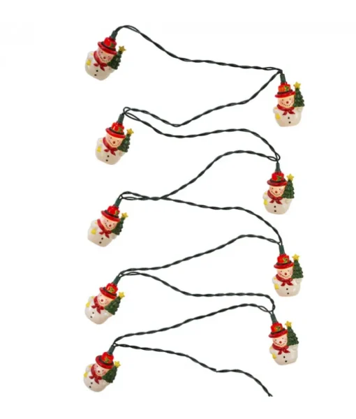 Ensemble de 10 lumières de bonhomme de neige