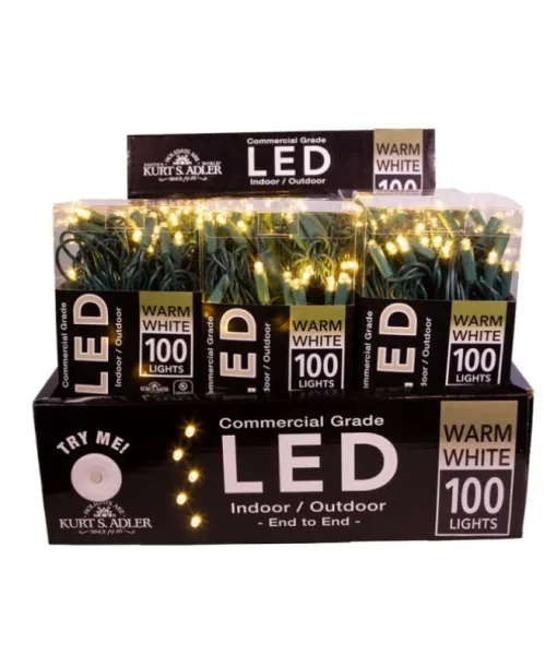 Ensemble de 100 lumières DEL blanc chaud