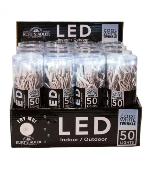 Ensemble de 50 lumières scintillantes blanc froid