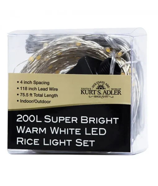 Ensemble de 200 mini lumières blanc chaud