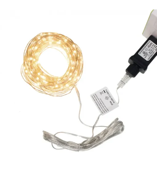 Ensemble de 200 mini lumières blanc chaud