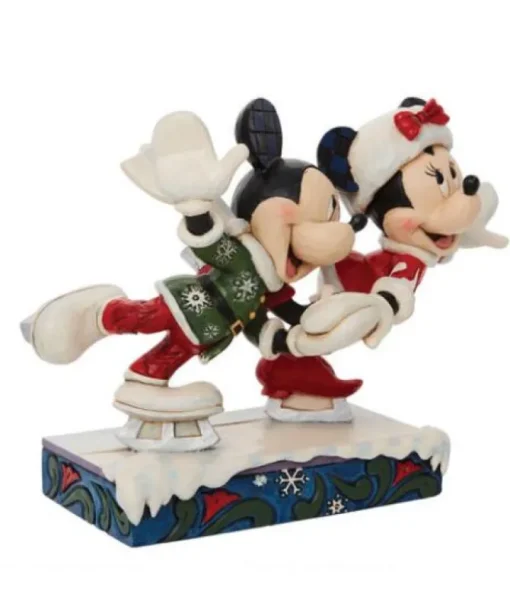 Minnie et Mickey font du patin à glace