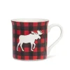 Mug souvenir, en tissu écossais avec silhouette orignale