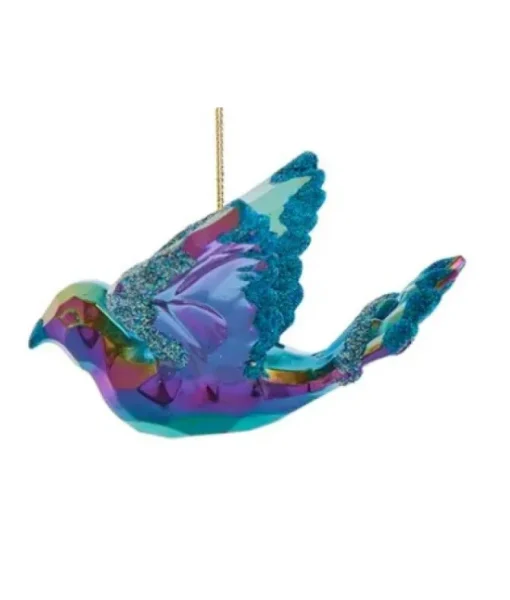Ornement acrylique, colombe bleue