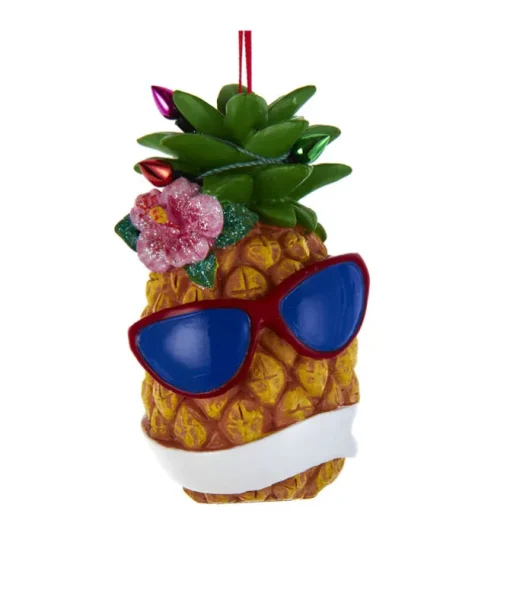 Ornement, Ananas avec lunettes de soleil