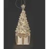 Ornement, arbre de Noël en bronze scintillant