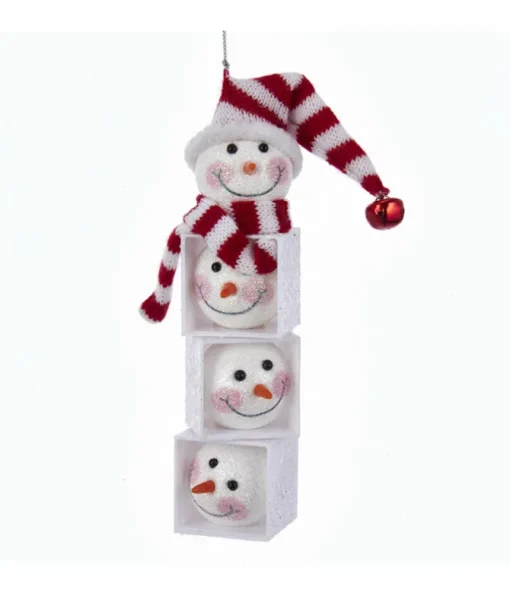 Ornement bonhomme de neige blocs