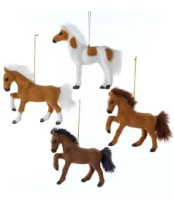 Ornement, cheval rouan rouge à poil doux