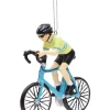 Ornement, cycliste jaune