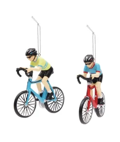 Ornement, cycliste jaune