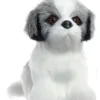 Ornement de shih tzu gris en peluche