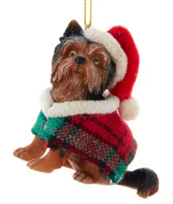 Ornement de Yorshire Terrier avec manteau