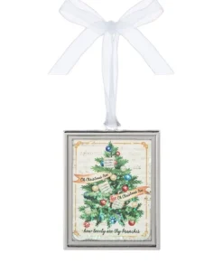 Ornement de zinc, "O Christmas Tree"