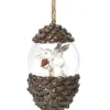 Ornement, dôme de pomme de pin, avec des lapins