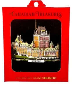 Ornement du Chateau Frontenac en laiton plat doré