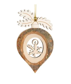 Ornement en bois, avec centre de bougie de Noël