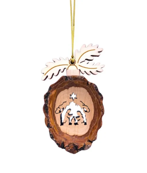 Ornement en bois, crèche,