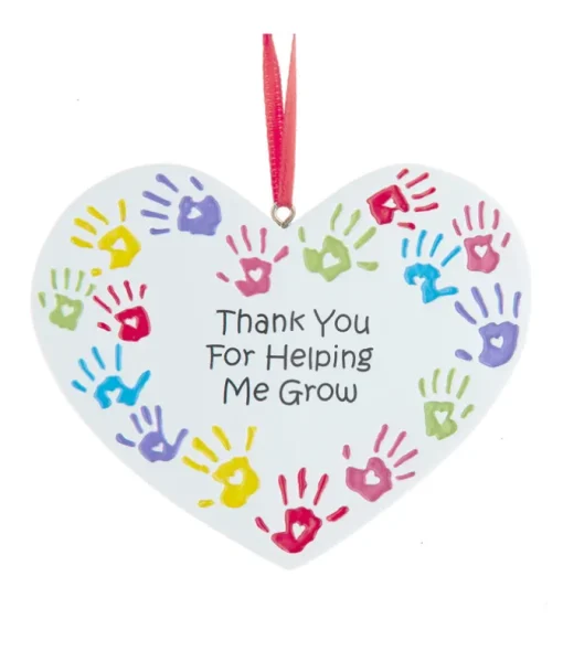 'Ornement en forme de cœur avec le message "Thank You "
