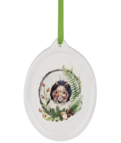 Ornement en porcelaine, écureuil des bois.