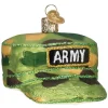 Ornement en verre, casquette de l'armée