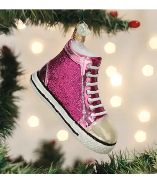 Ornement en verre, sneaker de mode