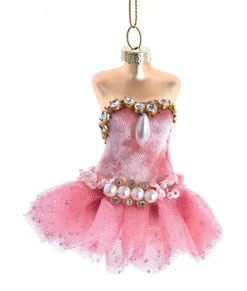 Ornement en verre, torse avec tutu de ballet orné