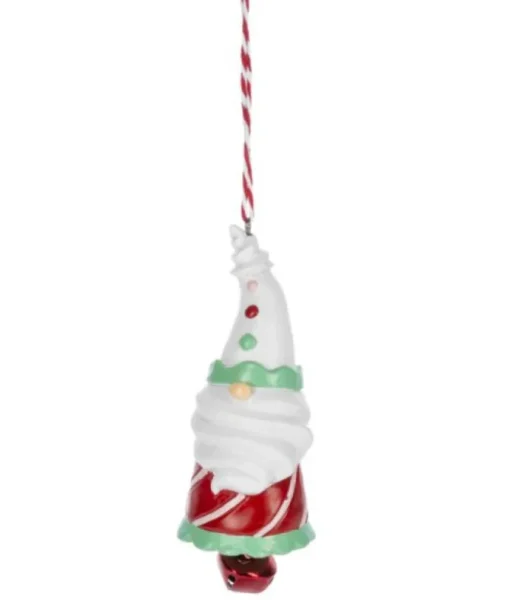 Ornement, Gnome avec chapeau de cône inversé, avec petite cloche.