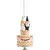 Ornement, gâteau de mariage avec des gnomes.