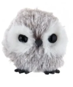 Ornement hibou brun et blanc