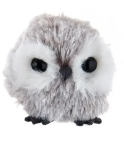 Ornement hibou brun et blanc