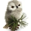 Ornement, Hibou gris avec pomme de pin