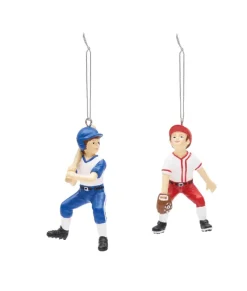 Ornement, joueur de baseball junior, uniforme rouge