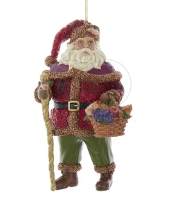 Ornement, le Père Noël en manteau givré de sucre