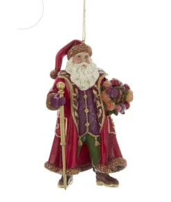 Ornement, le Père Noël en manteau givré de sucre