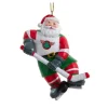 Ornement, le Père Noël joue au hockey