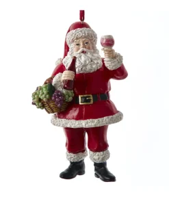 Ornement, le Père Noël portant un toast