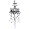 Ornement, élégant lustre en argent, mesure 6,8 pouces